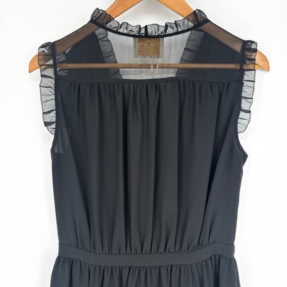 NWT Kate Spade Black Chiffon Embellished Mini Dress Size 6 - Picture 9 of 12
